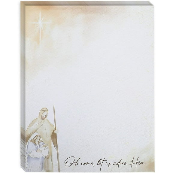 Christmas Letter Paper, Let Us Adore Him Stationary (8.5 x 11 In, 100 Sheets)