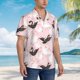 thumbnail image 3 of Balery Swan And Flowers2 Camisas hawaianas de manga corta para hombre, camisas playeras de corte holgado, camisas de vacaciones con botones,Large, 3 of 7