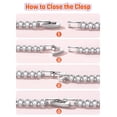 thumbnail image 5 of Just Being Cute Tennis Bracelet for Women White Gold Plated 3mm Cubic Zirconia Bracelets Christmas Birthday Jewelry Gifts with Card for Her, 6.5 inch, 5 of 10