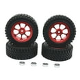 thumbnail image 2 of Kokiya 4 Pieces RC Car Wheels and Tires RC Modification Accessory RC Tires and Rims for Red, 2 of 9