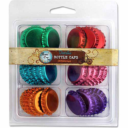Bottle Cap Vintage Collection Double Sided Bottle Caps, 1", 30pk