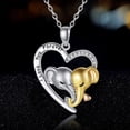 thumbnail image 4 of Colgante Joyería Collar Corazón Elefante Colgante En Forma De Letra, 4 of 8