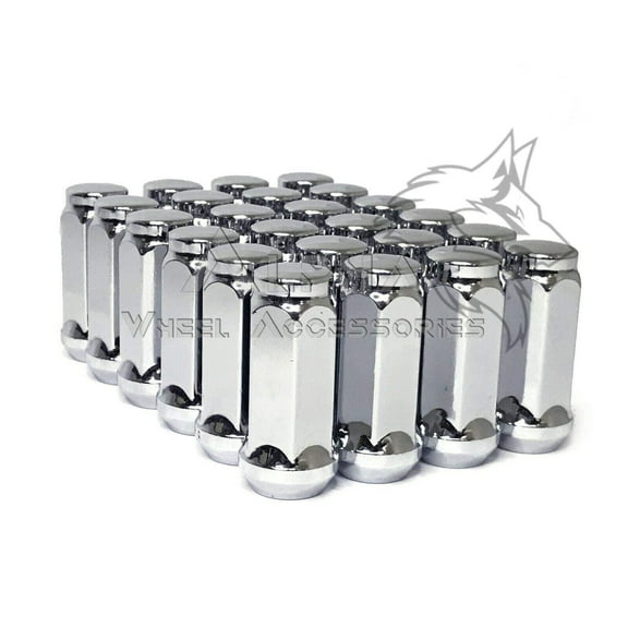 24 Chrome Bulge Acorn Lug Nuts 2" XL Fits 2004-2014 Ford F-150 Expedition 14X2.0