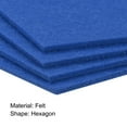 thumbnail image 4 of Uxcell Felt Coasters, Hexagonal Absorbent Pad Coaster for Drink Cup Pot Bowl Vase, Blue 4 Pack, 4 of 5