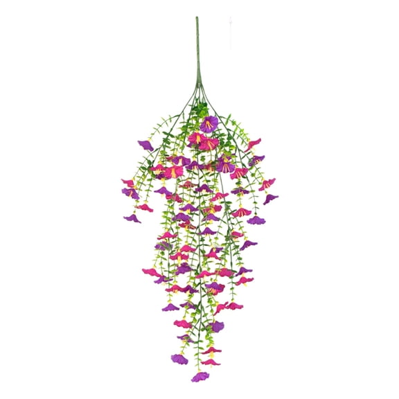 Artificial Hanging Flower Basket Lifelike Faux Floral Vine Trailing Blooms For Outdoor Porch Patio Garden Indoor Home Decor
