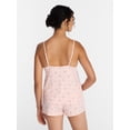 thumbnail image 4 of Joyspun Women’s Dreamy Soft Collection Lace Trim Knit Cami and Shorts Set, Sizes XS-3X, 4 of 6