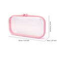 thumbnail image 2 of Clear Hard Zipper Case Plastic Pouch Transparent Hard Case Clear Makeup Bag Portable Travel Organizer Bin for Cosmetics, Building Blocks, Puzzles, 2 of 7
