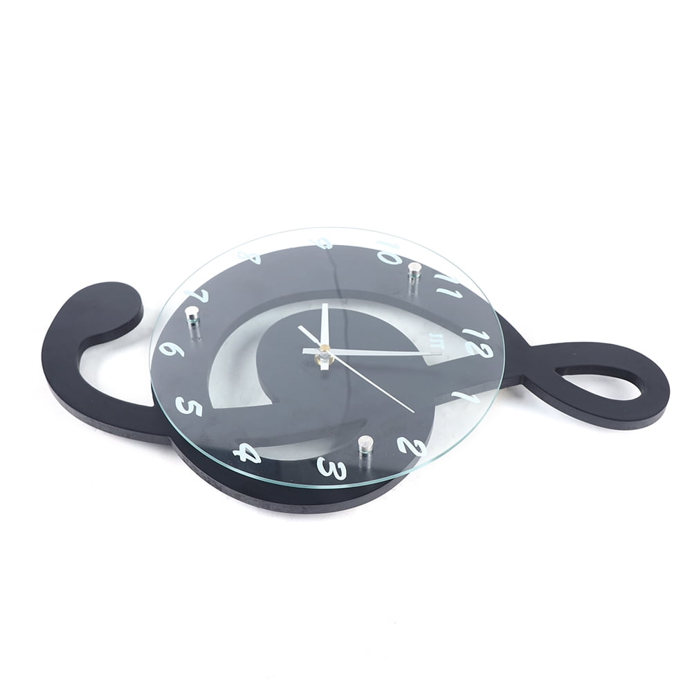 Miumaeov Musical Note Creative Electronic Wall Clock Fashionable Silent Decorative Clock Personality Mute Quartz Clock