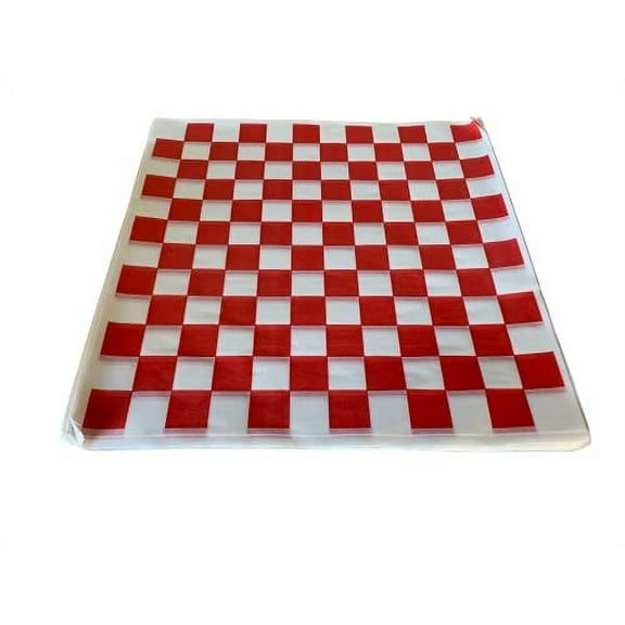 Red Checkered Deli Paper Basket Liner 12 X 12 Inches (100)