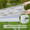 thumbnail image 6 of Halloween Spider Web Pattern Square Fitted Tablecloth with Elastic Edge,Square Table Cover,Washable Elastic Table Cover for Home Kitchen Party Decor 34"x34", 6 of 6
