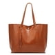 thumbnail image 2 of Bolso de hombro tipo tote de piel sintética suave para mujer (36,5 cm de largo x 29,5 cm de alto x 10,9 cm de profundidad), 2 of 5