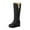 Black, variant on Womne's Platform Snow Boot Knee High Boots Comfort Soft Thick Fleece Liner Winter Warm Snow Boots