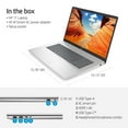 thumbnail image 6 of HP Essential 17.3" HD+ Touch Laptop, AMD Ryzen 3 7320U, 8GB RAM, 512GB SSD, Silver, 6 of 6