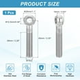 thumbnail image 2 of Uxcell M16x85mm Shoulder Swing Lifting Eye Bolt, 304 Stainless Steel Metric Half Tooth Thread Fisheye Eye Slip Hole Screw Rigging Bolt Metal Fasteners Screws, Silver Tone, 2 of 7