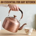 thumbnail image 5 of Copper Tea Kettle for Stove Top Whistling, Vintage Copper Tea Pot Fast Boiling Tea Kettle for All Stoves, 5 of 9