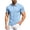 Light Blue, variant on Klisyaur Mens Solid Color T Shirts Short Sleeve with Button Collared Tops Summer Lightweight Breathable Clothes