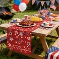 thumbnail image 6 of Nkmbld Independence Day Table Runner, Vintage Red White Blue Table Runners for 250th Anniversary Kitchen Dining Room Indoor Patriotic Party Decoration, 6 of 8