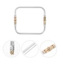 thumbnail image 3 of 2pcs Square Aluminum Purse Frame Kiss Lock Clasp Bag Frame for DIY Handbag Making Clutch Wallet Purse Sewing Bag Crafts Projects, 3 of 8