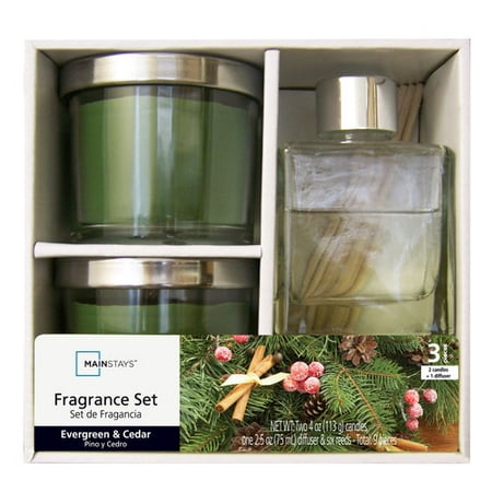 Mainstays 3pc Fragrance Gift Set, Evergreen and Cedar