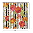 thumbnail image 5 of Waterproof Black Stripe Background Red Roses Shower Curtain 72x72 Inch Boho Style Polyester Unique Shower Curtain for Bathroom Hotel Home Decor with 12 Plastic Hooks, 5 of 5