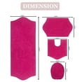 thumbnail image 3 of Home Weavers Waterford Collection - Absorbent Cotton Soft Bathroom Rug 4 Piece Set with Lid Cover, Hot Pink Rug, 3 of 5