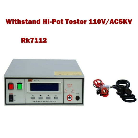 PreAsion Digital Withstand Hi-Pot Tester AC 5KV Insulation Resistance Tester RK7112 General-Purpose HV Test 110V
