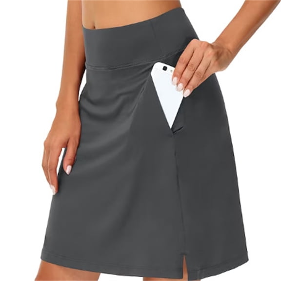 Women's High Waist Tennis Skirt with Pockets Breathable Adjustable Waistband for Golf Fitness Running