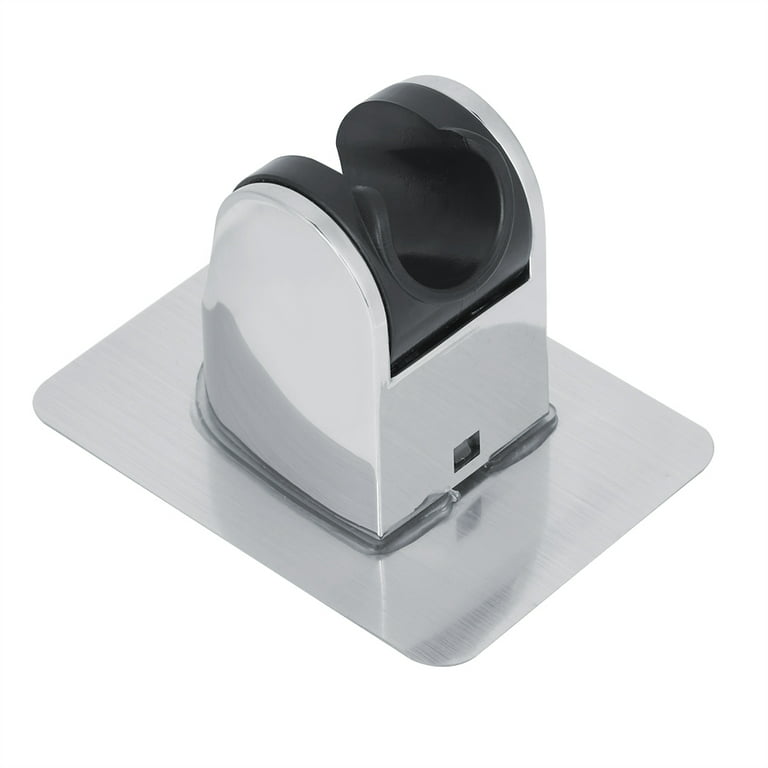 4pc Self Adhesive Shower Head Holder- Adjustable Handheld Shower Holder No Drilling Wall Mount Waterproof, Silver