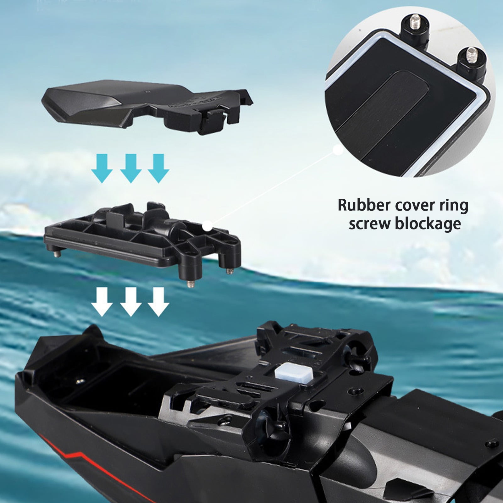 RKZDSR Remote Control Mechanical Snake Cordless Electric Rechargeable Water Simulation Snake Toys