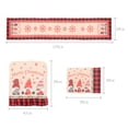 thumbnail image 5 of kiskick Christmas Tablecloth Christmas Style: Fine Workmanship Festive Pattern Snowflake Faceless Doll Decoration Stain-Resistant Christmas Home Chair Cover Table Mat for Home Holiday Elegance, 5 of 7