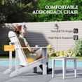 thumbnail image 4 of Outsunny Chaise Adirondack Classique avec Porte-Gobelet pour Cour Arrière Blanc, 4 of 10