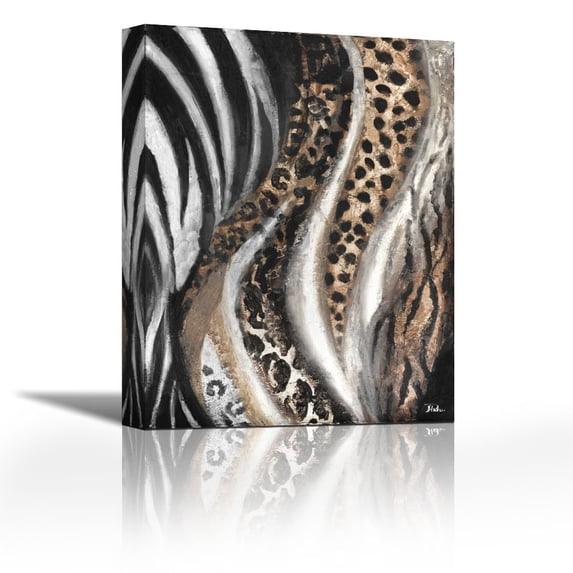 Light African Touch I - Contemporary Fine Art Giclee on Canvas Gallery Wrap - wall décor - Art painting - 27 x 36 Inch - Ready to Hang