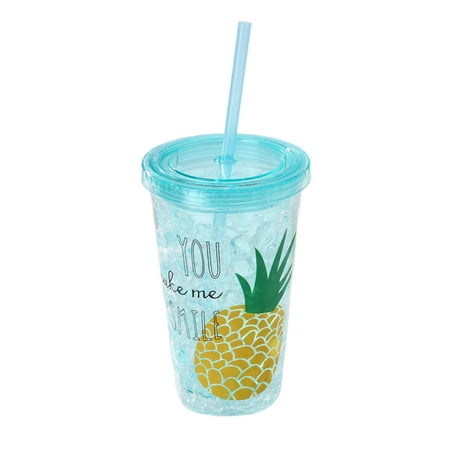 

VIEGINE Portable Fruit Print Simple Design Drinking Cup with Straw Large Capacity Bottle Female Personality Girl Style Drinkware