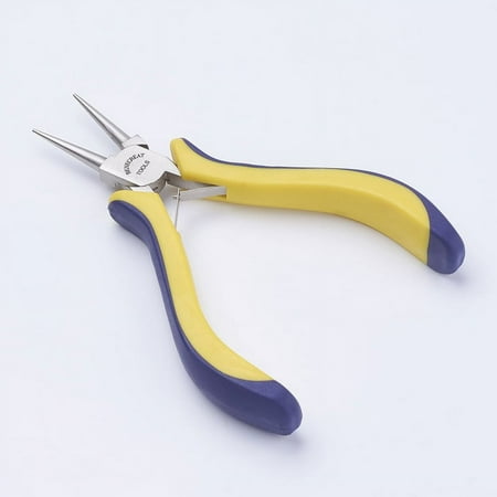 

1pc 45# Carbon Steel Round Nose Pliers Hand Tools Ferronickel Stainless Steel Color 12.1x8.6x1.7cm