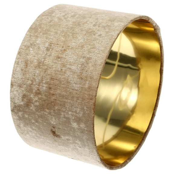 WEUVEB Light Brown Velvet Lampshade with Metal Frame, Easy Installation, Elegant Home Lighting Decor Accessory