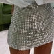 thumbnail image 2 of Minifalda ajustada con lentejuelas para mujer - Poliéster elástico, para salir por la noche/fiestas, tallas S-L, 2 of 5