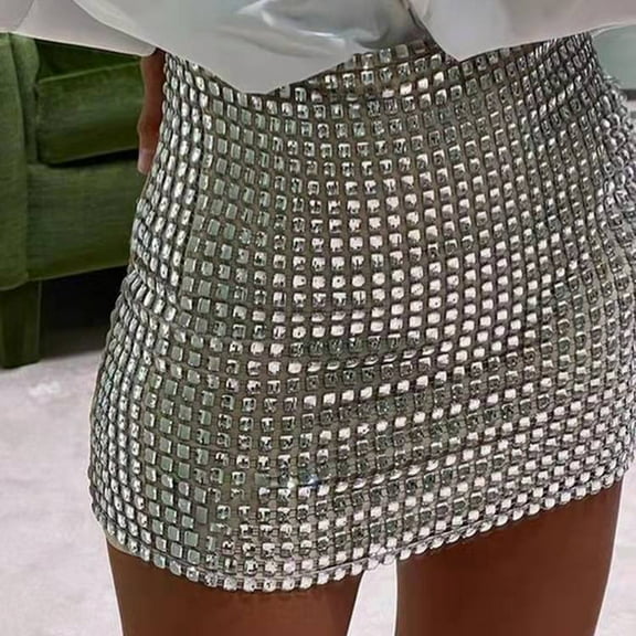 Women's Sequin Skirt Stretchy Bodycon Mini Skirts Night Out Party Skirt Hangers Tennis Skirts for Girls Teen Skirts Girls Skater Skirt Skirt Patterns for Sewing Women Jean Skirt for Women Stretchy Dog