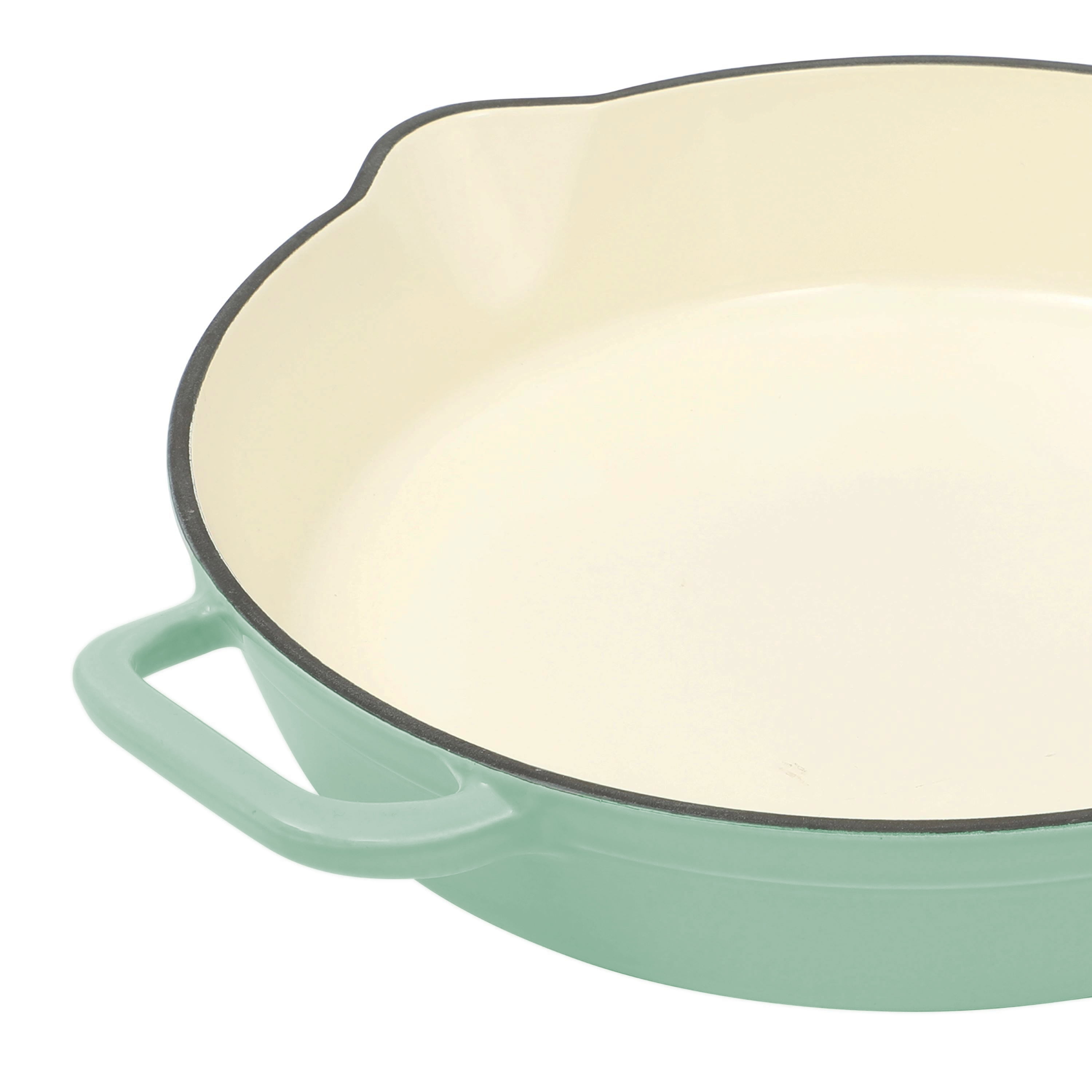 The Pioneer Woman 12-Inch Enameled Cast Iron Skillet Oven Safe, Green