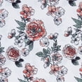 thumbnail image 3 of Veria 4 Piece Queen Bedsheet Set with Rose Print The Urban Port, White and Pink- Saltoro Sherpi, 3 of 5