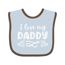 Inktastic I Love My Daddy with Hearts Boys or Girls Baby Bib
