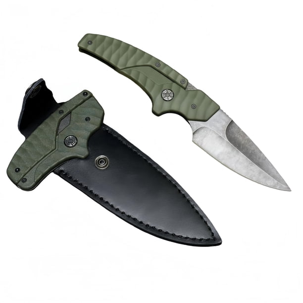 Cuchillo de hoja fija con hoja de 4" y mango de ABS antideslizante, herramienta for acampar y sobrevivir al aire libre
