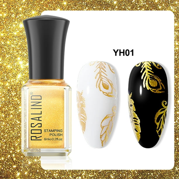 Xihbxyly oferta del dia Aceite de impresión de uñas Aceite para impresión de artefacto uñas Herramienta plantilla impresión de diseño de tablero de uñas DIY 6 ml