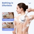 thumbnail image 5 of HiBig Waterproof Rechargeable Cleansing Massaging Shower & Bath Brush with 2 Heads, 5 of 9