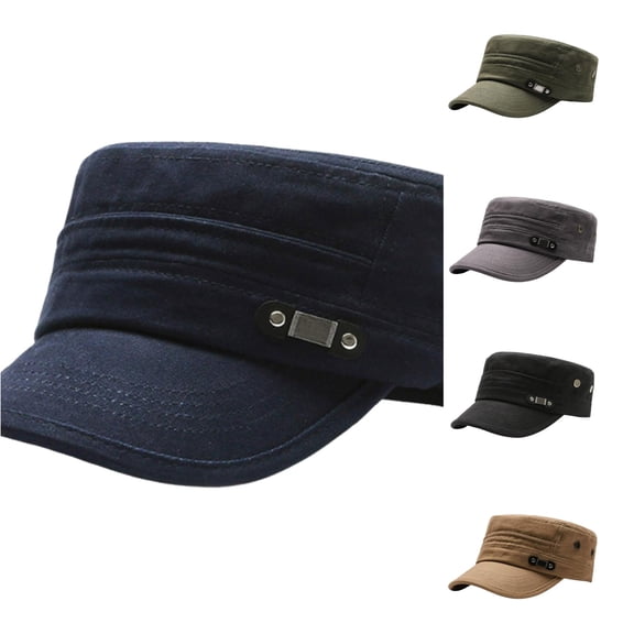 LiuXxxx Men Flat Cap All Season Outdoor Fishing Travel Hat Casual Sun Protective Adjustable Breathable Lightweight Unisex Navy