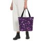 thumbnail image 5 of Balery Purple Snow Flakes Bolsa de Hombro con Diseño, Bolsa Grande y Duradera, Bolsa Versátil para Compras, 5 of 6