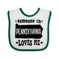Inktastic Someone in Pennsylvania Loves Me Boys or Girls Baby Bib