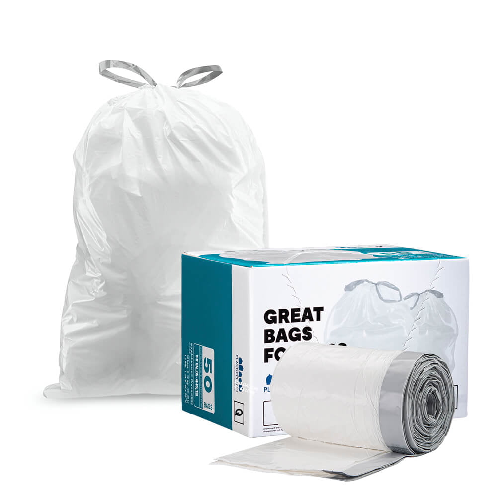 Blue Fiazony 3 Gallon Drawstring Small Trash Bag Garbage Bags 220 Counts 
