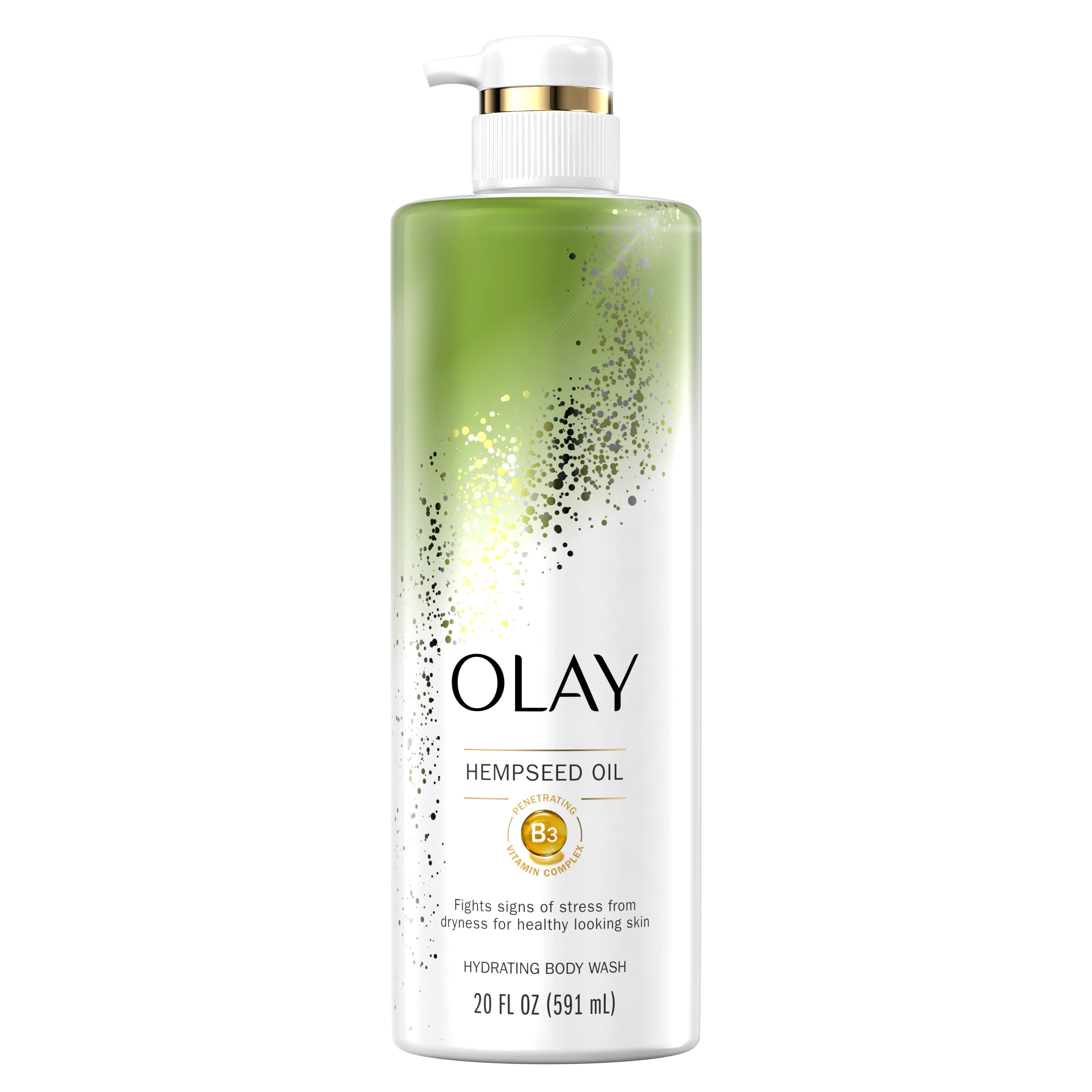 Olay Hydrating Body Wash with Hempseed Oil and Vitamin B3 Complex, for All Skin Types, 20 oz