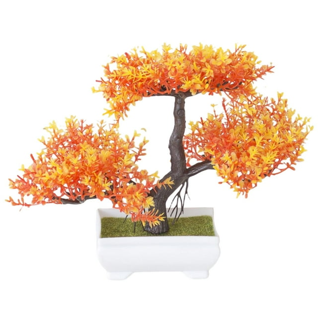 Bonsái artificial Zulema Planta en maceta decoración hogar amarillo bonsái falso