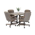 thumbnail image 4 of Caster Chair Company 5-Piece 42x42 Caster Dining Set Wood Edge Laminate Table Top & Graphite Chairs, 4 of 25